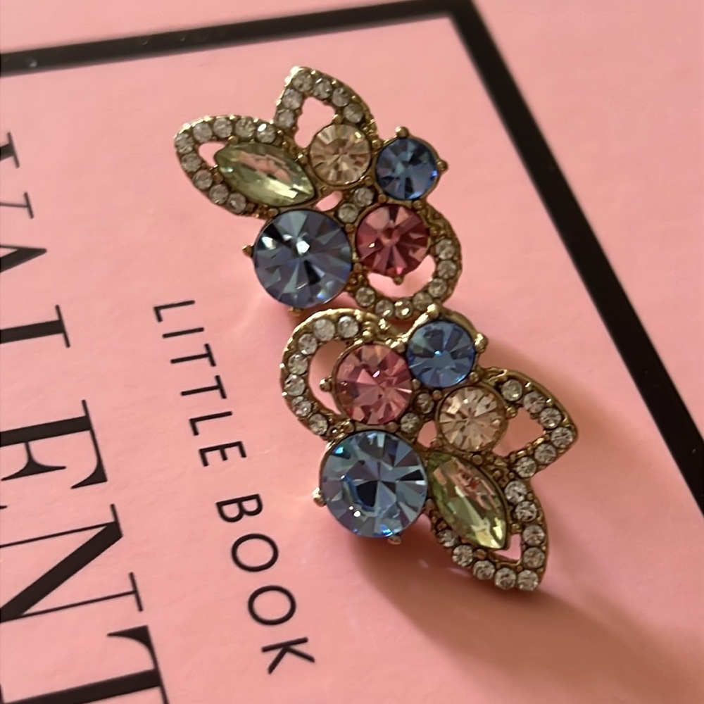 Givenchy Crystal Petal Statement Stud Earrings - image 4